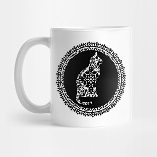 Black Cat Mandala Mug